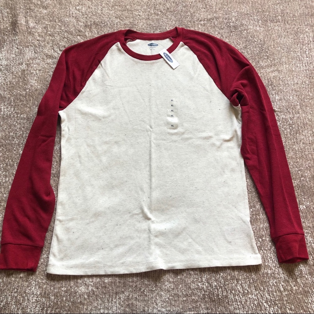 Old Navy Red & White Thermal NWT